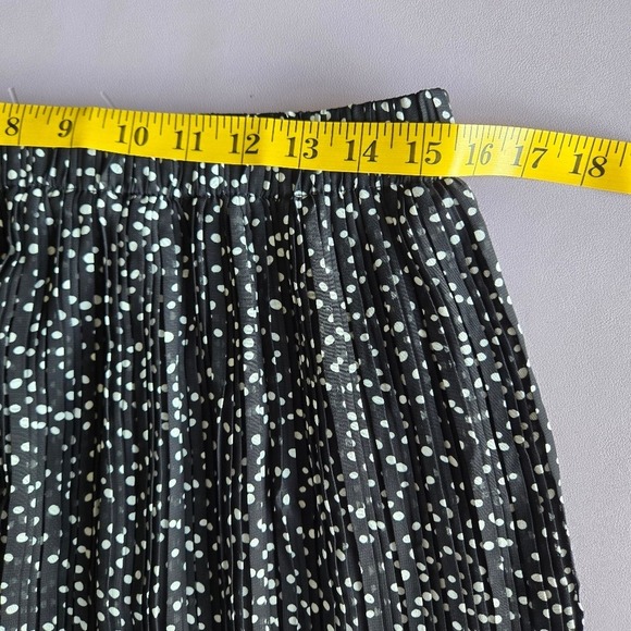 WD.NY White Black Polka Dot Pleated Midi Skirt Set Women's M Classic Old Money - Picture 14 of 15